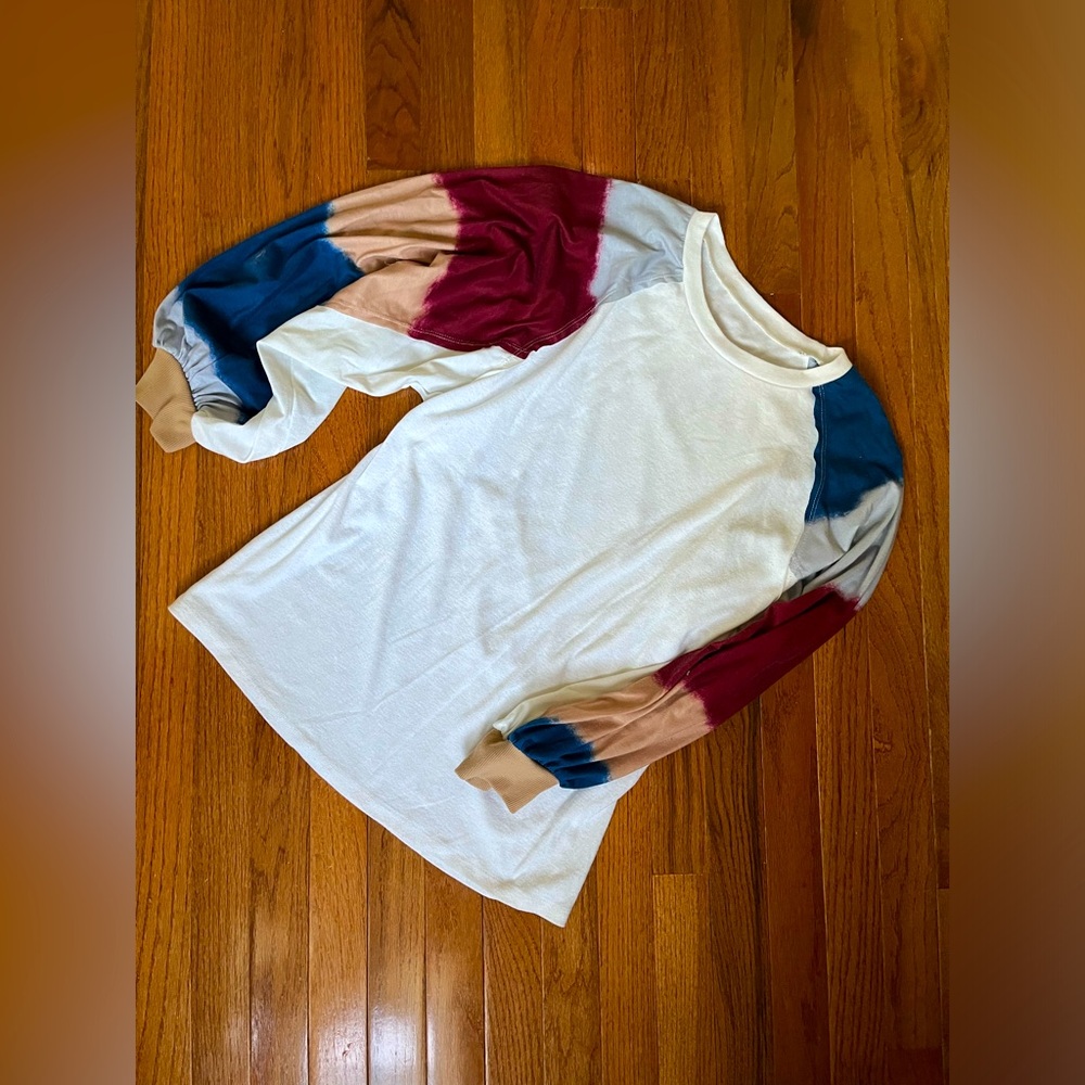 Tie dyed Summer weight long sleeve tee